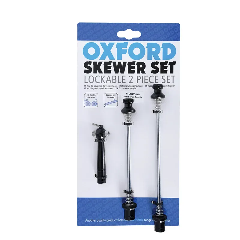 Oxford Lockable 2 Piece Skewer Set in Black