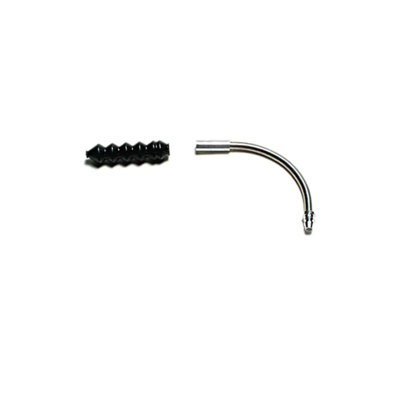 Oxford 90deg V Brake Lead Pipe and Boot in Silver