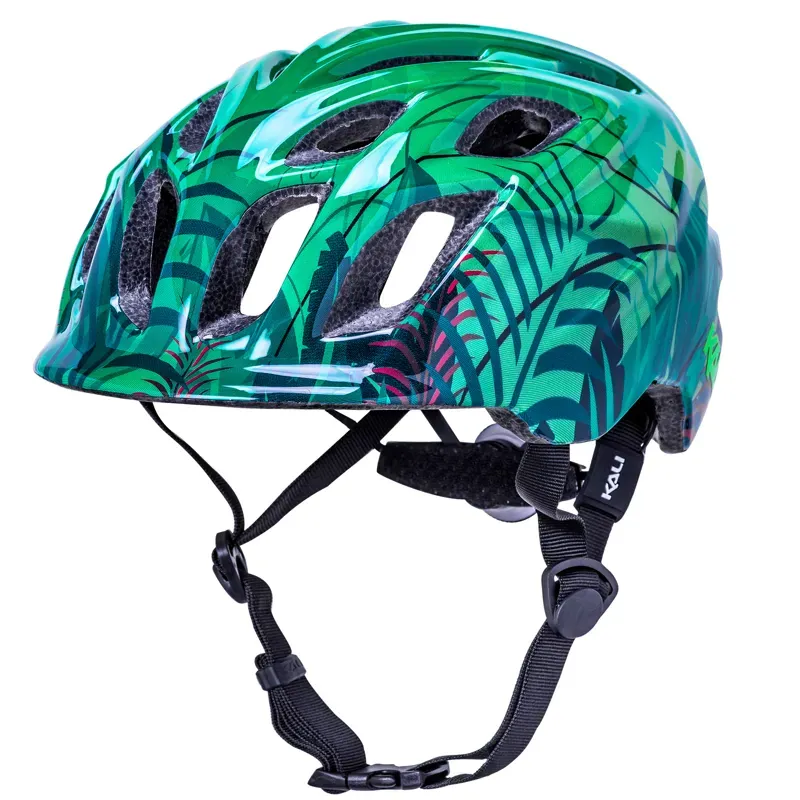 Kali Chakra Child Lighted Kids Helmet in Jungle/Gloss Green