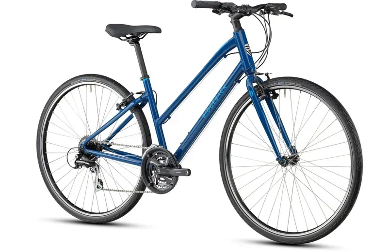 2021 Ridgeback Velocity Open Frame Hybrid Bike in Blue-1