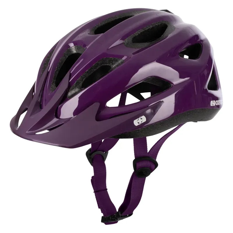 Oxford Helio 52-57cm Junior Cycle Helmet in Gloss Purple