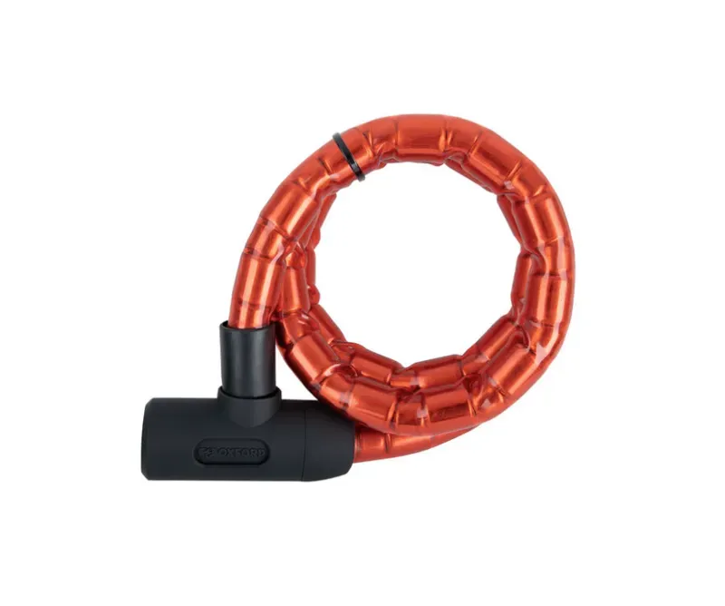 Oxford Barrier 1.4mx25mm Armoured Cable Lock in Red